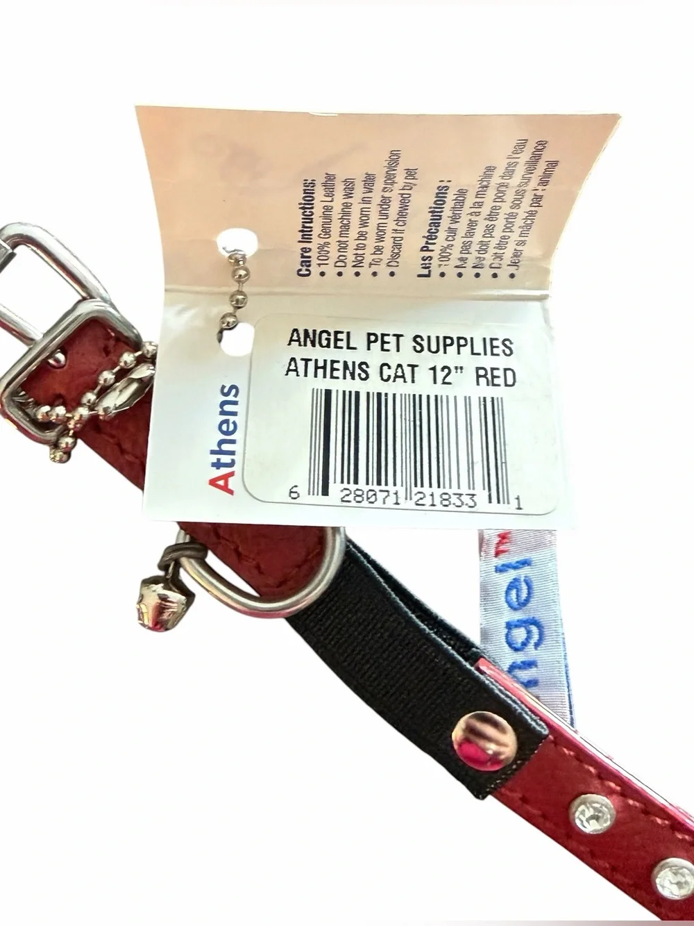 TWO Angel Pet Cat CollarS w/ Rhinestones Bling 12” Adjustable Comfortable NWT